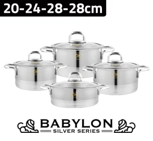 سرویس قابلمه استیل 8 پارچه زیو ZCS-1385