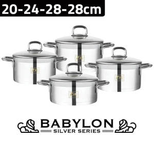 سرویس قابلمه 8 پارچه استیل زیو ZCS-1485