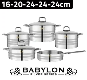 سرویس قابلمه 9 پارپه استیل زیو ZCS-1495