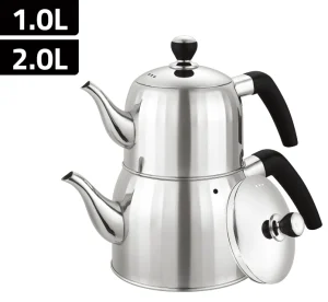 ست قوری و کتری استیل زیو ZTS-1824